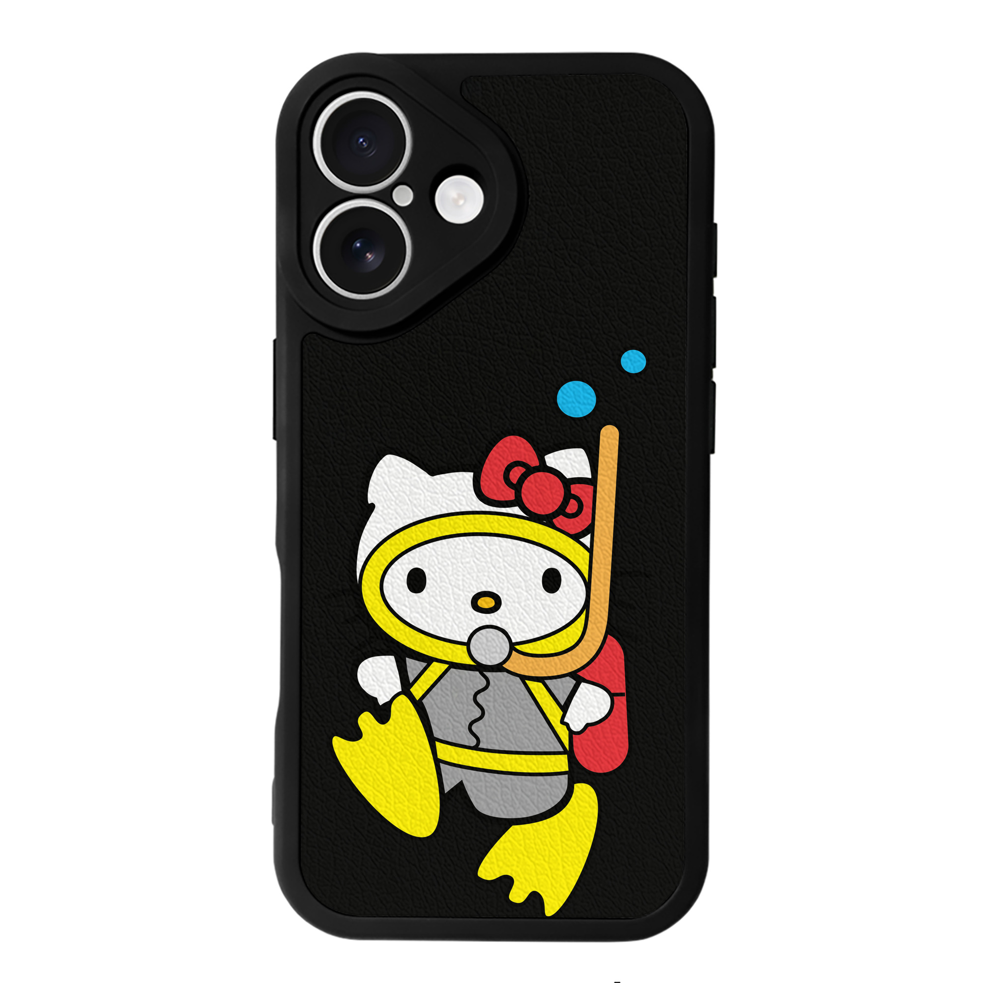 （画像用） Hello Kitty ハローキティ 【iPhone 16シリーズ対応】シリコンスマホケース（レザー調） 材質：シリコン